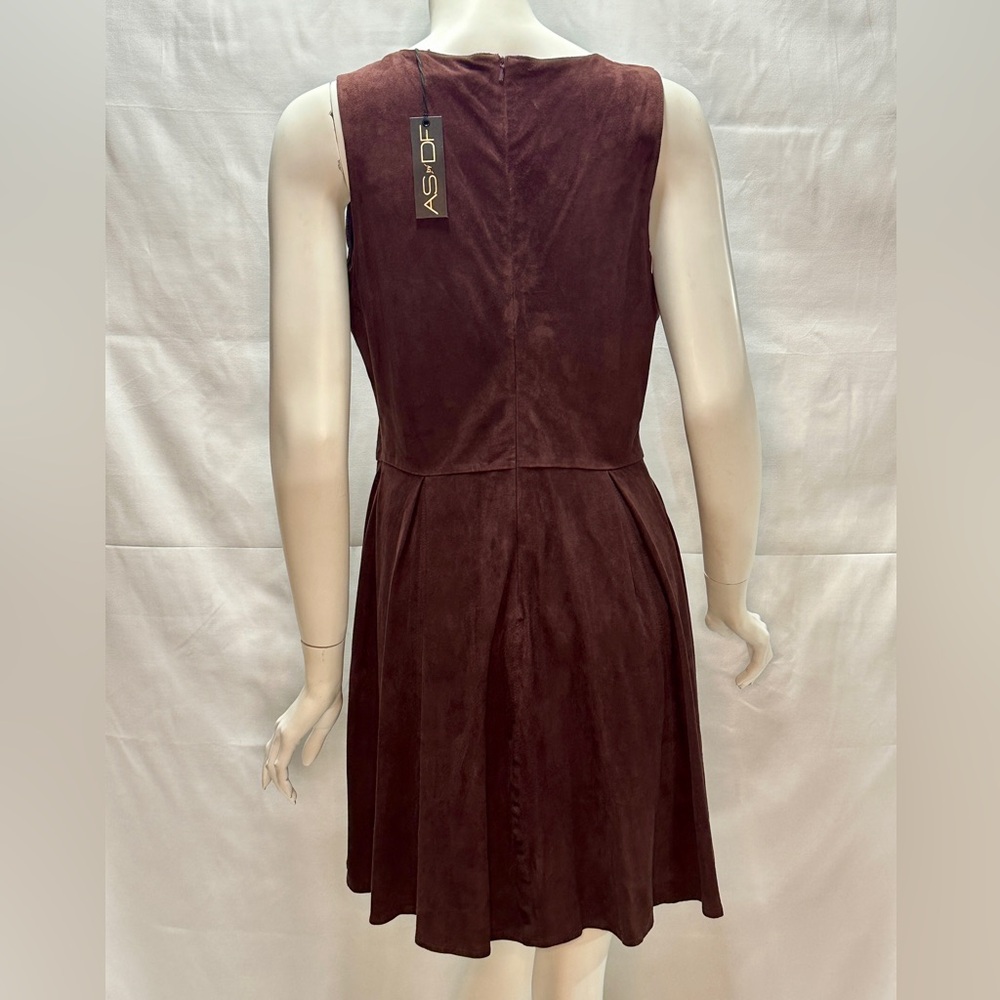 AS By DF Brown Suede Dress Size M - Picture 4 of 8